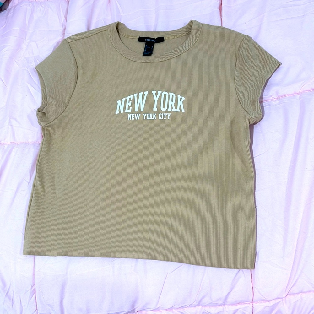 Tan New York Top - Forever 21